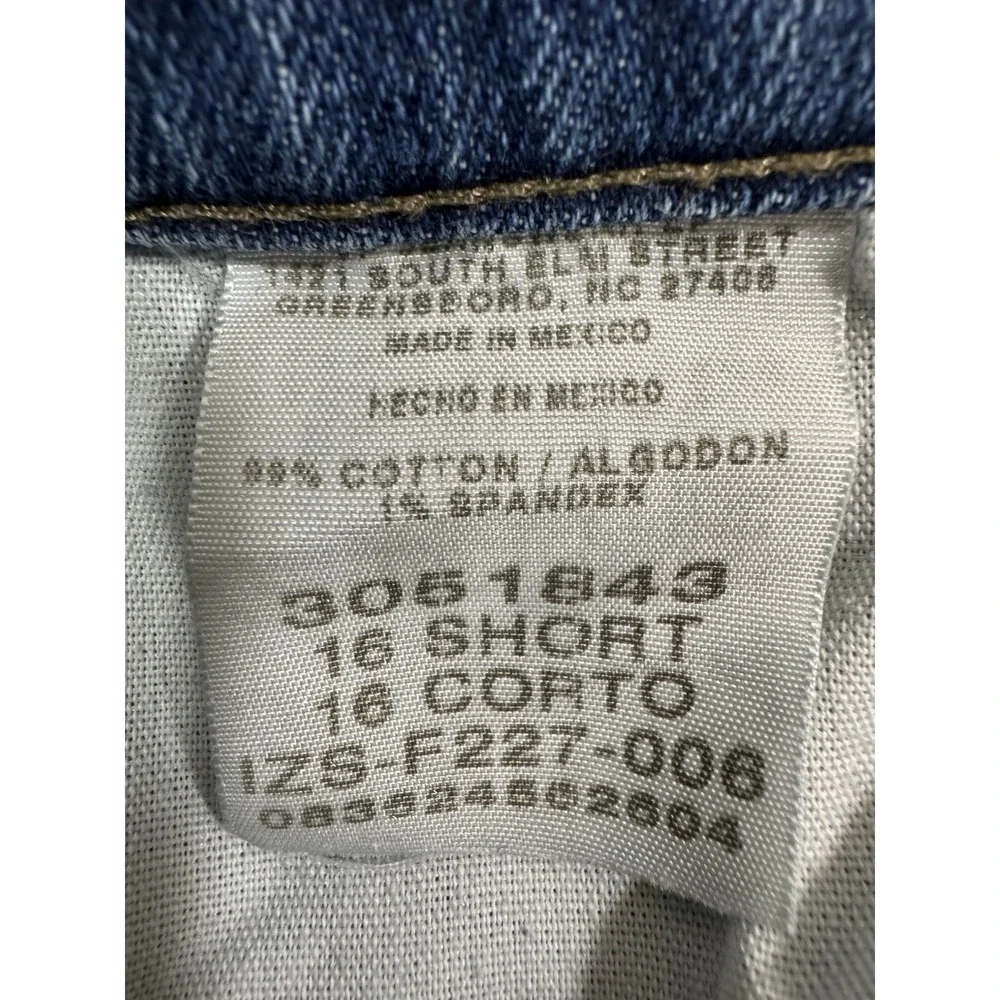 Lee Womens Jeans 16 Short Relaxed Straight Leg High‎ Rise Stretch Light Wash